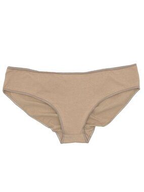 AMERICAN APPAREL UNDERWEAR PANTIES COTTON SPANDEX JERSEY SHIRRED BEIGE NWT S
